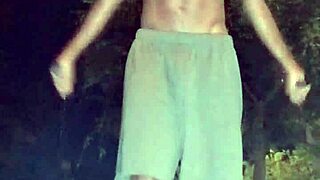 I, the sexy brunette, get picked up by my father-in-law's monster cock during a dorm workout.