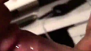 Intriguing Ebony Tittie Cumshot Scene