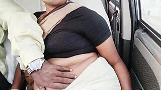 Beautiful Saree Call Girl Dirty Talks in Car Sex