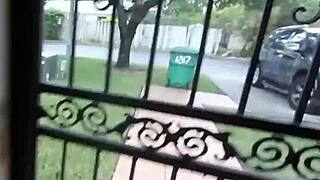 Blondie Esmi Lee performs outdoor oral for Industry Invaders