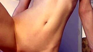 i watch this petite teen relaxing solo with toys in college