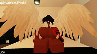 Emptying balls into beautiful ebony futanari with monster cock!