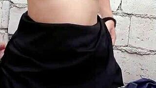 Sexy Pinay Teen 18+ Cutie Plays Solo with Dildo at Construction Site