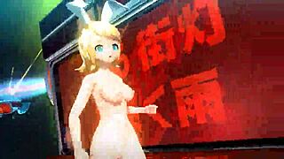 kagamine rin in alien bunny costume nude