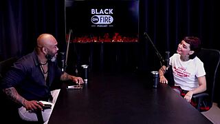 annie clementine gets nervous about anal during tattoo in outdoor orgy, exposing herself in sheer red