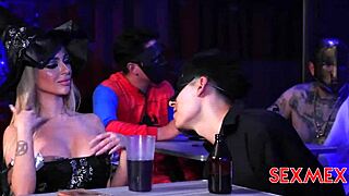 Sexy witch Gatita Veve gives quick blowjob and fucks!