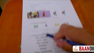 Slut teacher helps student pass class by offering pussy for cum inside