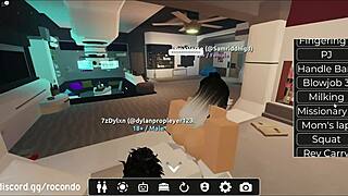 Beautiful woman bent over in doggystyle on Roblox