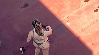 Argentinian Neighbors Sunbathing in Bikinis on Terrace Part 4