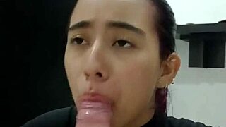 guy helps his stepsister with oral practice