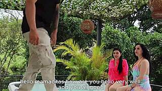 lucky stripper interacts with two milfs - dilan clavijo