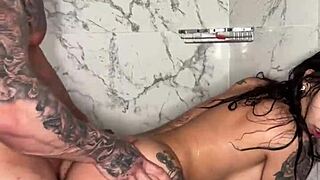 Maximo Garcia Pounds Brunette Lilack Roughly In Shower, Cum In Mouth