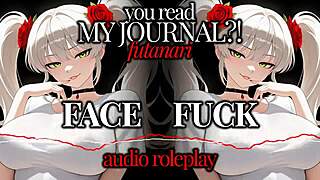 F4a erotic audio! You read my journal, futanari chapter one!