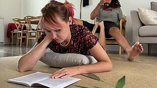 He Loves Watching Her Moan in Pantyhose Riding