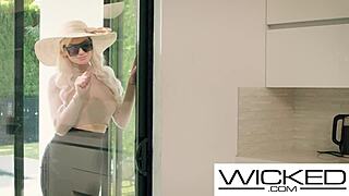 Oh, this blonde babe's pussy is filled with cock!