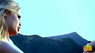 summer breeze makes lesbian friends so horny they kiss, lick, and masturbate outdoors