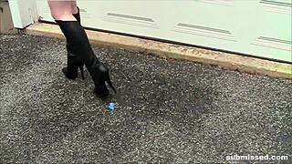 Bound Whore Suspended, Humiliated With Dildo And Spanking In BDSM Bondage