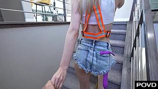 handyslut drains pipe with tight pussy