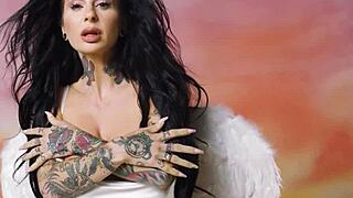 Naked Milf Angel Joanna Angel Strips in Uniform Revealing Big Tits and Tattoos