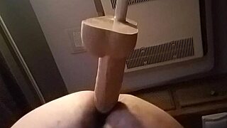 Doggy Solo Dildo with Huge Toys Bent Over