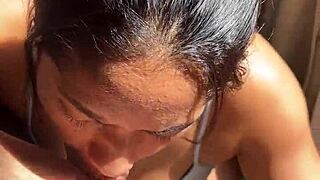 dreamy latina teen licks and sucks monster cock emotionally