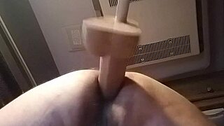 Doggy Solo Dildo with Huge Toys Bent Over