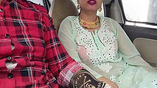 Beautiful Indian wife’s sister experiences first time bent over sex in car