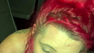 real redhead hooker gets fucked bareback and cums in her pussy!