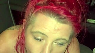 real redhead hooker gets fucked bareback and cums in her pussy!