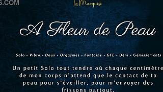 french woman talks dirty while masturbating solo