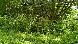 sexy fat milf takes off her panties and pisses duet with a stranger