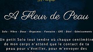 french woman talks dirty while masturbating solo