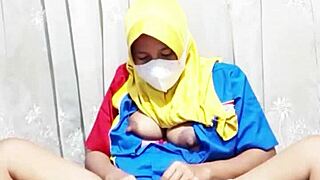 i masturbate with dildo in cosplay, feeling the hairy beaver and tits intensely before work