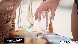 Vixen Sweet Curvy Beauty Ellie Nova Delivers Deepthroat Blowjob and Cum in Mouth to Her Boyfriend