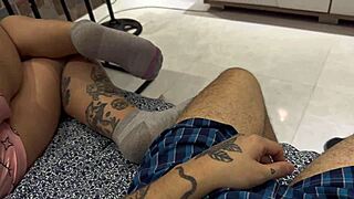 My stepsister and I sneak wild close-up action when adults sleep!