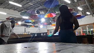 She couldn't play pool but loved taking it in the ass.