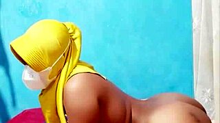 i masturbate with dildo in cosplay, feeling the hairy beaver and tits intensely before work