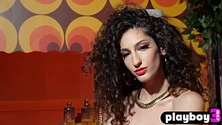 beautiful curly teen 18+ with perfect curvy ass lina jade posed for playboy