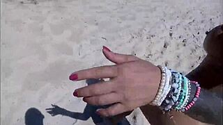 Watch This Safada Get Wild with Public Sex and Big Tits on the Beach!