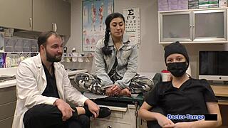 jasmine roses undergoes immigration physical with big ass and latex