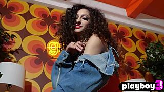 beautiful curly teen 18+ with perfect curvy ass lina jade posed for playboy