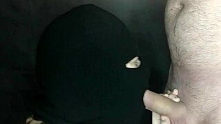 My Step Sisters Hot Mouth Sucks Cock While Her Face Is Hidden By A Balaclava