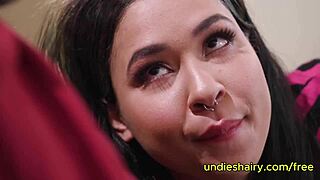 Petite horny brunette teen 18+ sucks fat huge dick, gets her bush licked and fucked by nade nasty