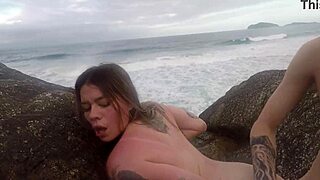 Begging for cum from gifted young man on floripa beach