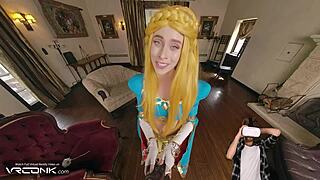 I conked princess zelda and came in her wet pussy in vr
