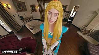 I conked princess zelda and came in her wet pussy in vr