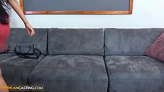 busty ebony caught with big cock in pov homemade audition