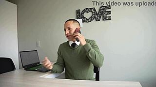 colombian secretary ashley sanz gets promotion with beautiful ass at knock knock club