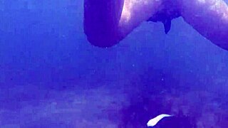 Underwater Creampie While Swimming After Cum Inside Pussy