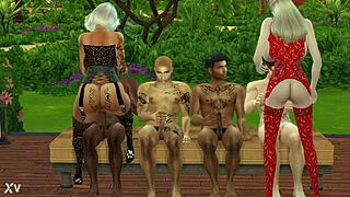 danna and granny june get banged raw by big black cocks in group